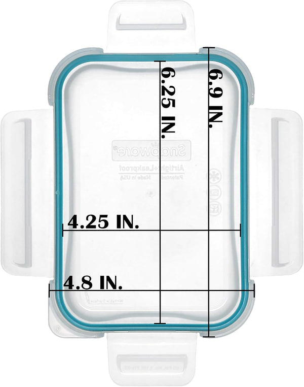 8602-PC Clear Lid W/Juniper Green Gasket (2-Pack) - Made in USA | Bpa-Free Construction | Freezer Safe | Top-Rack Dishwasher Safe | Reusable Design | Snap-Lock | Airtight Configuration6