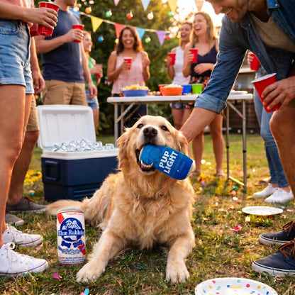 Nestpark Pup Light and Pups Blue Rubbin - Parody Beer Dog Toys - Funny Plush Squeaky and Crinkle Dog Toys Dog Gifts for Dog Birthday (2 Pack) (Mix)2