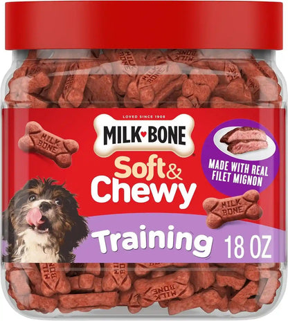 Milk-Bone Soft & Chewy Mini'S Dog Training Treats, 18 Oz Canister | Made with Real Chicken Breast, Small Dog Treats for Training and Rewarding, 18% Protein, Fortified with Vitamins and Minerals19