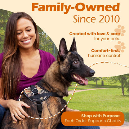 Bark Appeal Tan Plaid No-Pull Dog Harness for Extra Small to Small Sized Pets – Adjustable, Reflective Vest with 3 Leash Clips for Added Control, Easy Walks & Training – Small7