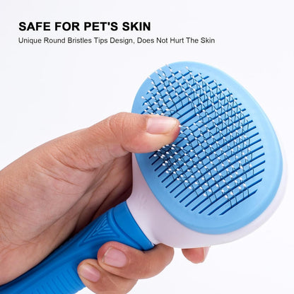 Aogeili Self Cleaning Slicker Brush, Skin Friendly Deshedding Grooming Tool for Dogs, Cats & Bunny, One-Click Release Removes Loose Undercoat, Mats & Tangles, for Long & Short Hair Shedding Pets5