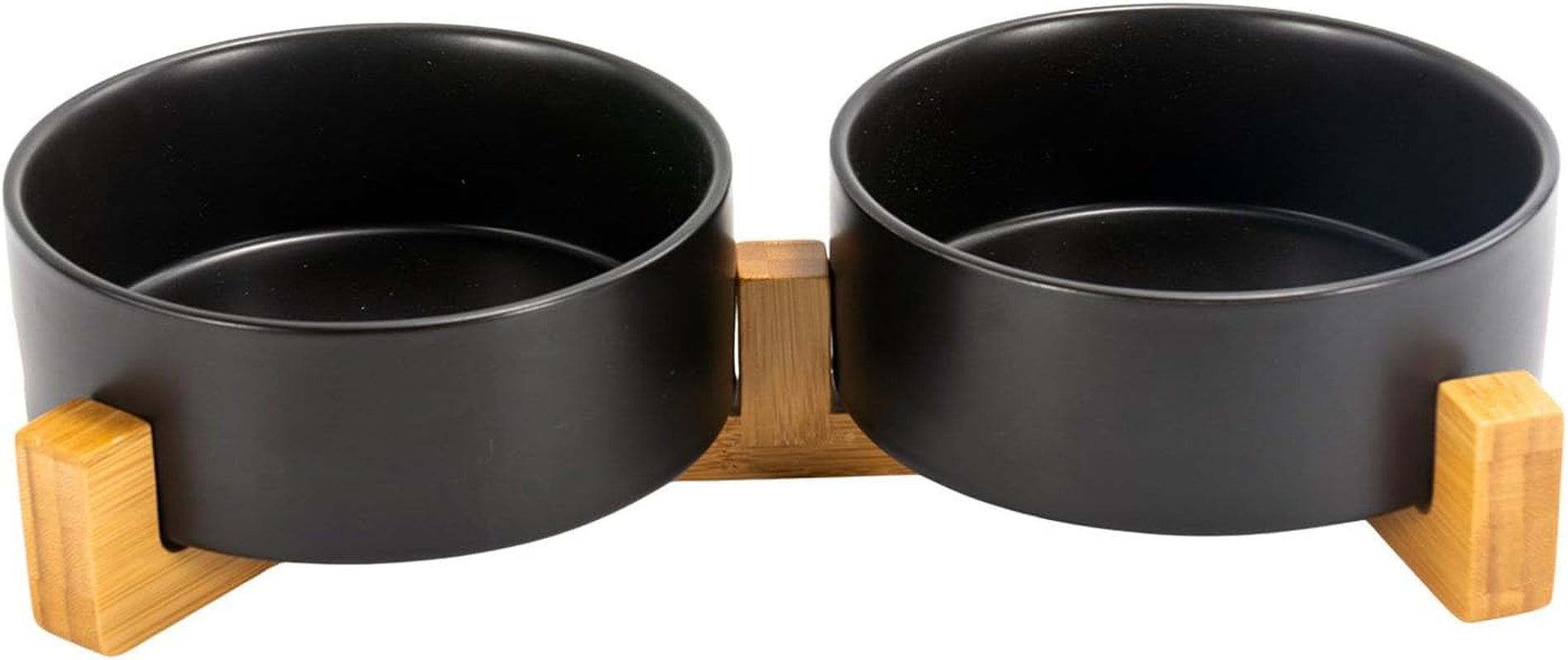 spunkyjunky-ceramic-dog-and-cat-bowl-with-wood-stand-non-slip-matte-glaze-weighted-food-water-set-for-cats-small-dogs-13-5oz