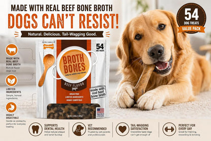 Nylabone Beef Broth Bones Dog Treats (Net 54Count), 2.38 Lb6