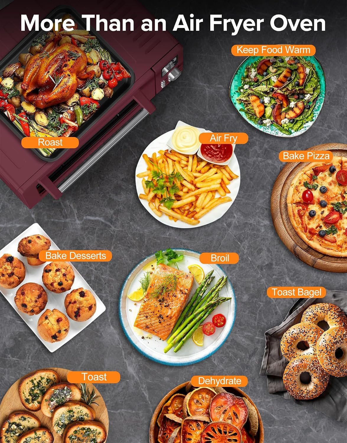 bravo-pro-smart-air-fryer-toaster-oven-countertop-combo-10-in-1-cooking-functions-1800w-50-450-f-21-qt-pfas-free-upgraded-super-convection-cinnamon