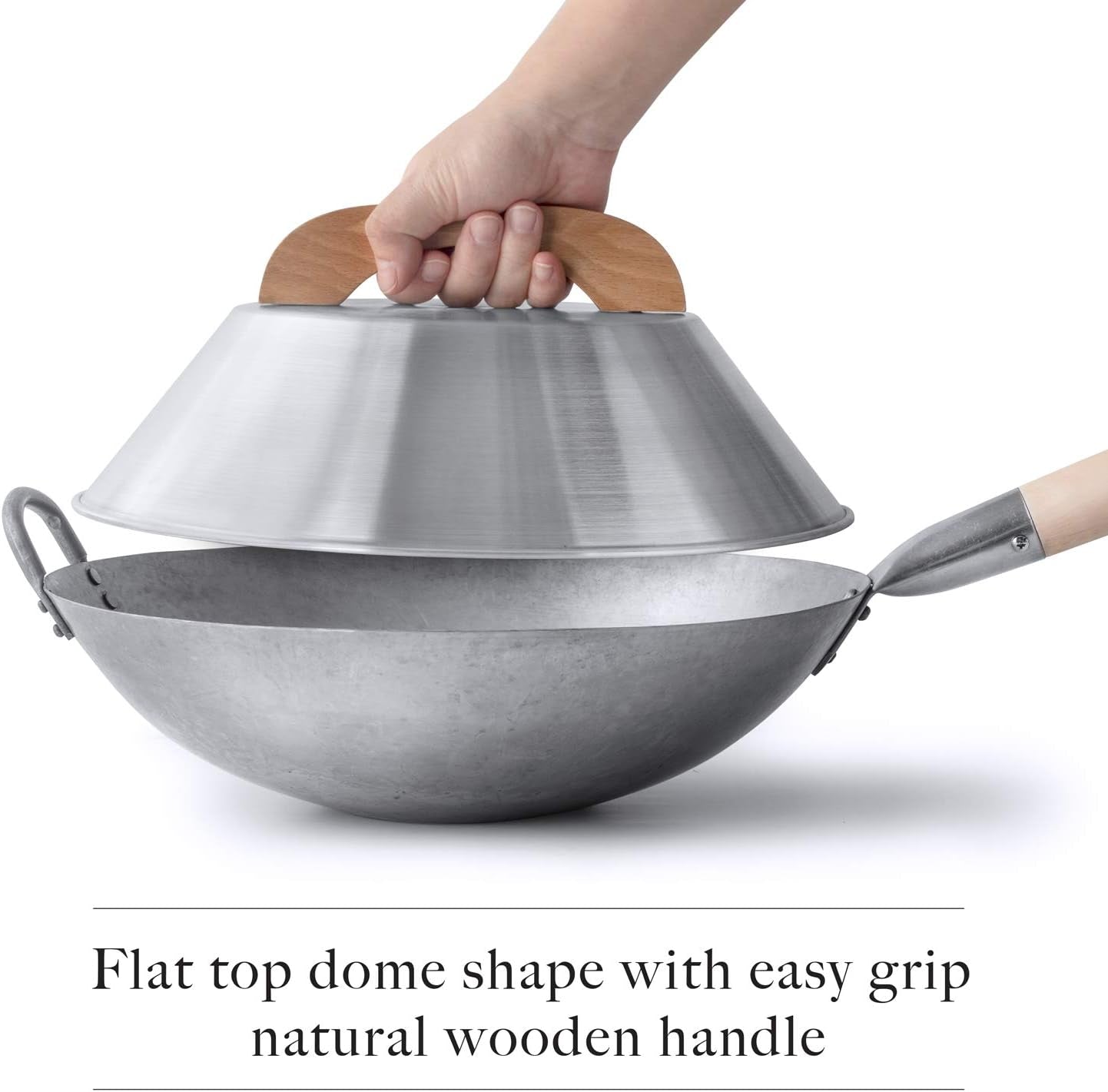 aluminum-wok-dome-cover-for-14-hand-hammered-wok-13-inch-flat-wok-lid