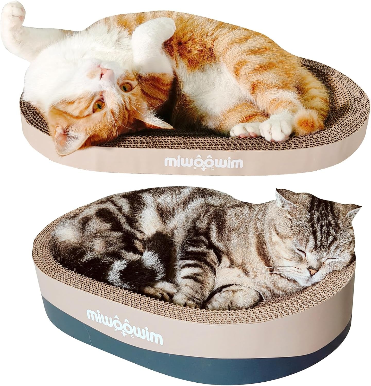 miwoowim-3-piece-cat-scratcher-set-oval-bowl-nest-for-indoor-cats-2-oval-bed-1-box-for-scratching-lounging-durable-round-corrugated-cardboard-pad-catnip-toy-furniture-protector-for-couch