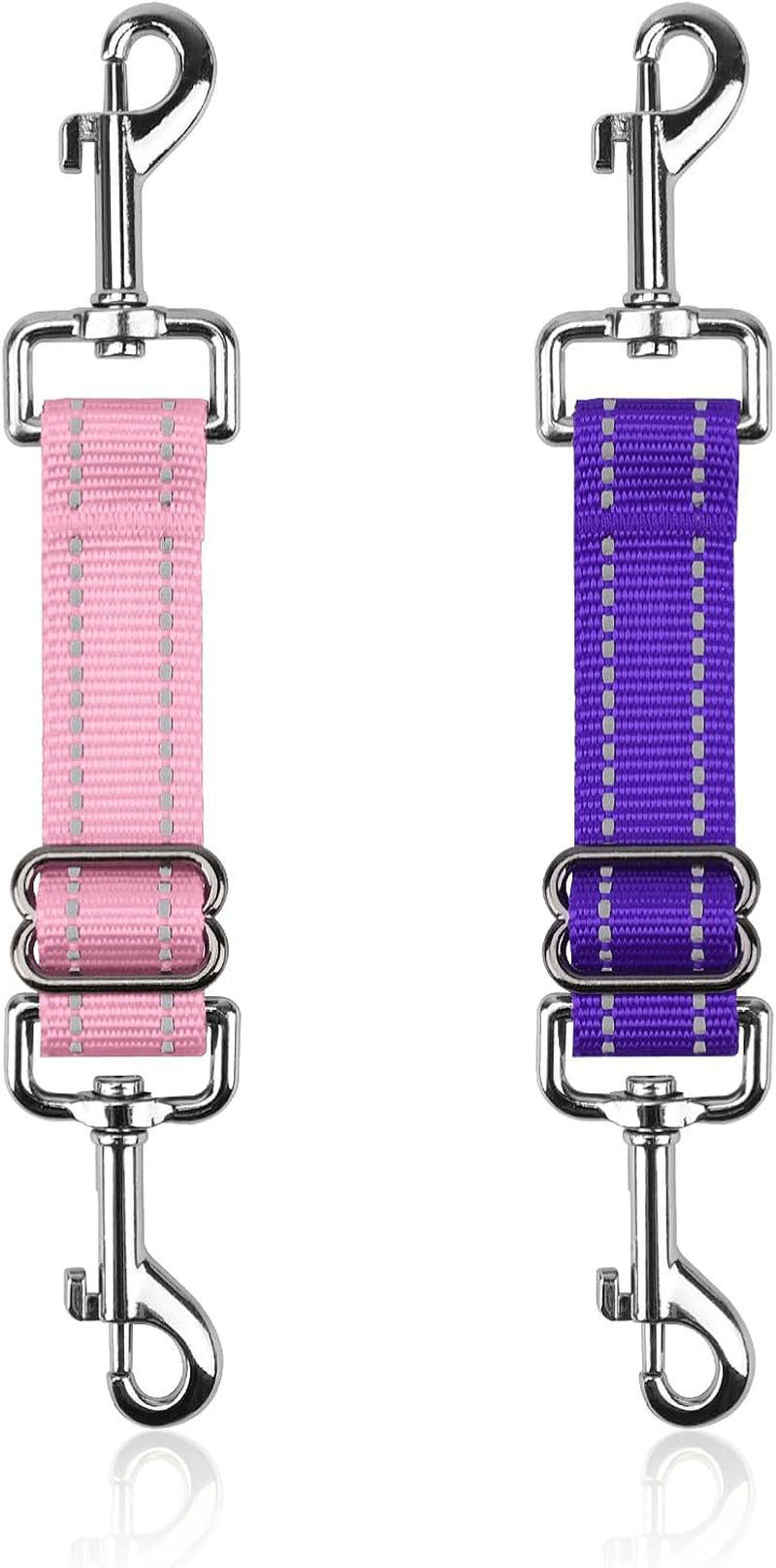 yuepet-dog-safety-collar-clips-2-pack-adjustable-prong-backup-clips-reflective-double-ended-backup-clasp-leash-connector-for-dog-harness-to-collar-safety-clipgrey-black-prong-collar-backup-double-ended-clips-harness-to-collar-connector-reflective-strap-7-8-2-in-adjustable-length-2-pack