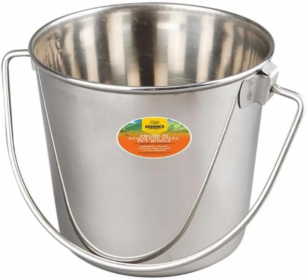 advance-pet-16-qt-4-gal-stainless-steel-bucket-heavy-duty-rust-resistant-dishwasher-safe-for-dogs-livestock-kennels
