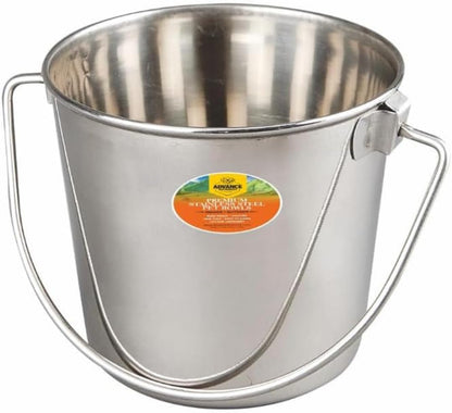Advance Pet 16 Qt (4 Gal) Stainless Steel Bucket – Heavy Duty, Rust Resistant, Dishwasher Safe for Dogs, Livestock & Kennels6