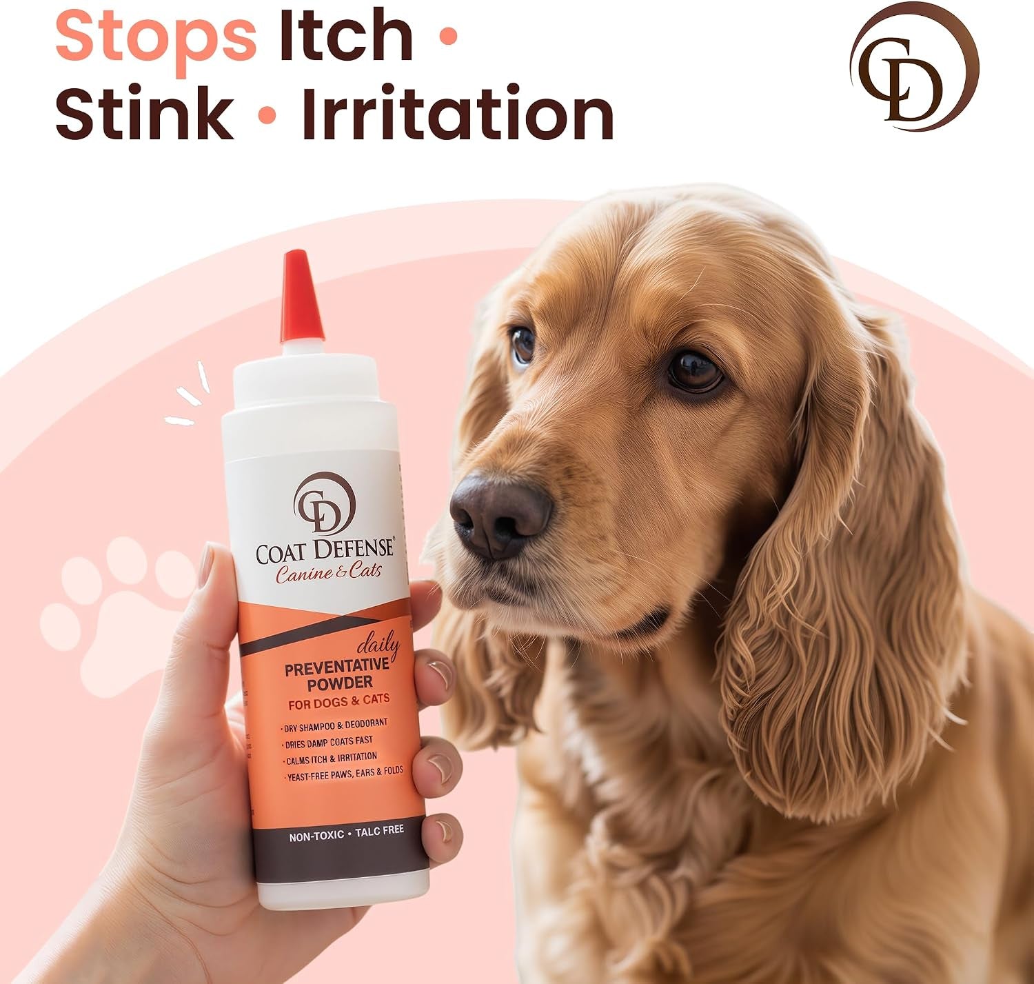 coat-defense-daily-preventative-powder-made-in-usa-9oz-precision-point-waterless-dog-shampoo-pet-deodorizer-for-smelly-dogs-provides-anti-itch-relief-dog-shampoo-for-dry-itchy-skin