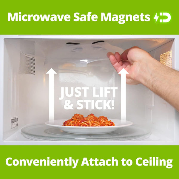 Magnetic Microwave Splatter Cover for Food - 12-Inch - Black | Bpa-Free Lid, Vented Plate Guard with Steam Vents, Anti-Splash Microwave Lid, Dishwasher Safe, Space-Saving Magnetic Storage4