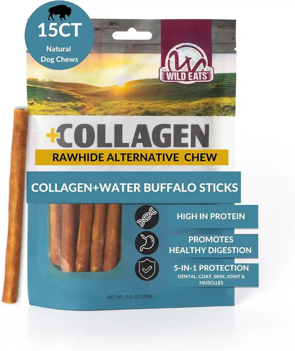 Wild Eats Real Duck Collagen Bully Sticks for Dogs, 25 Pack, Rawhide Free | No Hide Chew Treat Made without Grain, 5 Inch Size, High Protein, Satisfies Natural Gnawing Urges, Suits All Breeds16