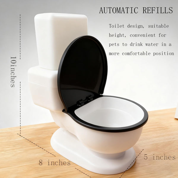Cat Water Dispenser,Funny Toilet Shaped Pet Gravity Bowl, Easy Cleaning Automatic Cat Gravity Refilling Waterer with with Healthy Pets Water Station for Cats and Small/Medium Dog7