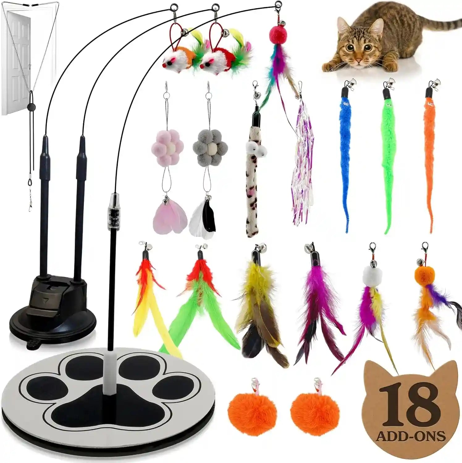18-piece-interactive-cat-toys-for-indoor-cats-cat-stuff-heavy-duty-self-holding-floor-base-suction-cup-durable-feather-wand-bird-simulation-self-play-kitten-toys-for-bored-adult-cats-juguete-gato