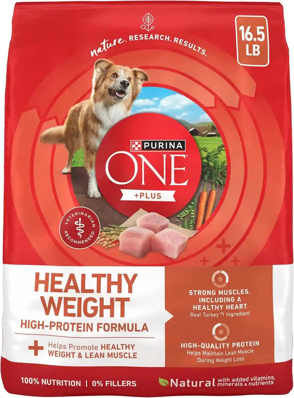 Purina ONE plus Healthy Weight High-Protein Dog Food Dry Formula - 16.5 Lb. Bag1