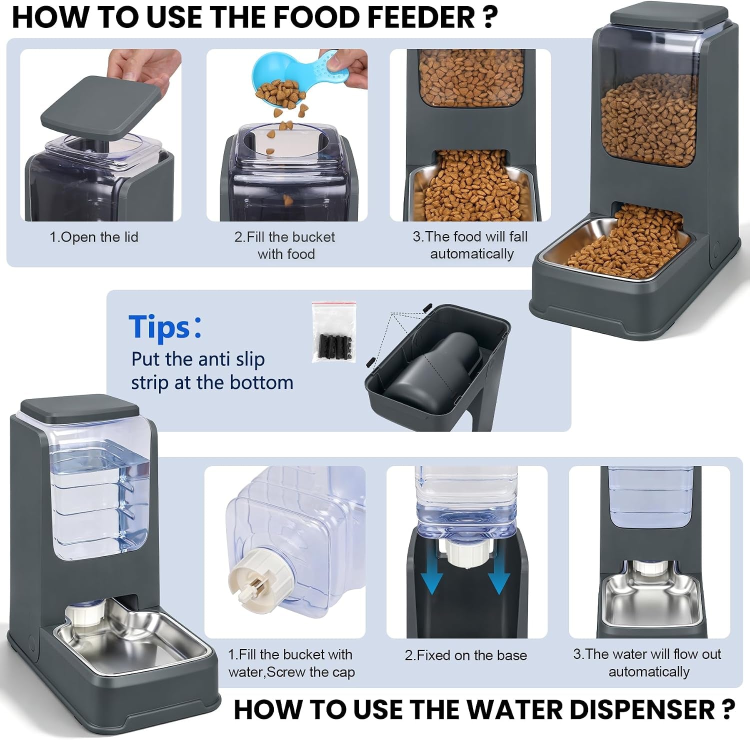 2-pack-automatic-cat-feeder-and-water-dispenser-set-with-dog-stainless-steel-feed-bowl-pet-gravity-self-feeding-and-waterer-large-capacity-for-small-medium-large-dogs-puppy-kitten