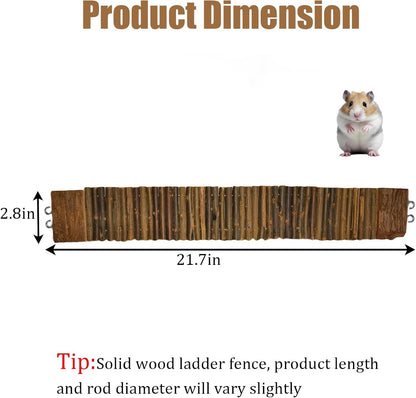 Hamiledyi Hamster Suspension Bridge 21.7 X 2.8 Inch Rat Long Bendy Bridge Wooden Climbing Ladder Cage Accessories for Syrian Hamster Gerbil Mouse Rat5