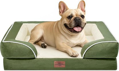 Comfort Expression Orthopedic Dog Bed for Extra Large Dogs with Bolster | Waterproof Dog Couch Bed with Washable Cover & Non-Slip Bottom, Supportive Egg Crate Foam XL Pet Bed, 42X30 Inch179