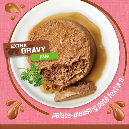 Purina Friskies Wet Cat Food Extra Gravy Pate with Salmon in Savory Gravy - (Pack of 24) 5.5 Oz. Cans3