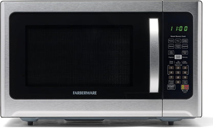 1.2 Cu. Ft. Countertop Microwave Oven – 1000 Watts Power, Smart Sensor Auto Cook Settings, Defrost, Easy Clean and Child Safety Lock - Stainless1