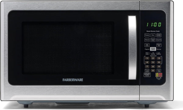 1.2 Cu. Ft. Countertop Microwave Oven – 1000 Watts Power, Smart Sensor Auto Cook Settings, Defrost, Easy Clean and Child Safety Lock - Stainless1