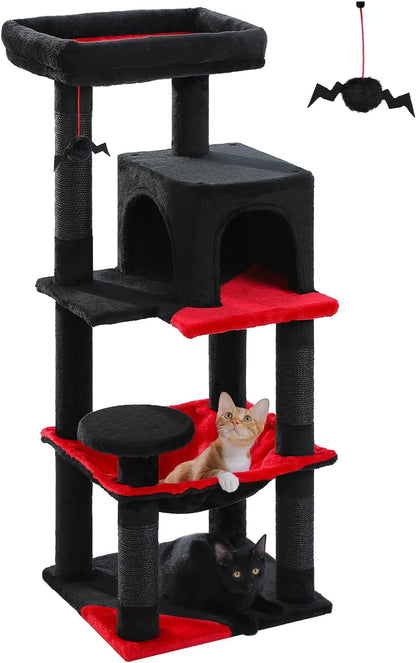 MUTTROS Mushroom Cat Tree Tower with Removable Scratcher, Large Hammock, Condo, Perch, 3 Sisal Posts – Multi-Level Cat Tree for Indoor Cats, Cute Cat Tower for Small Space Homes14