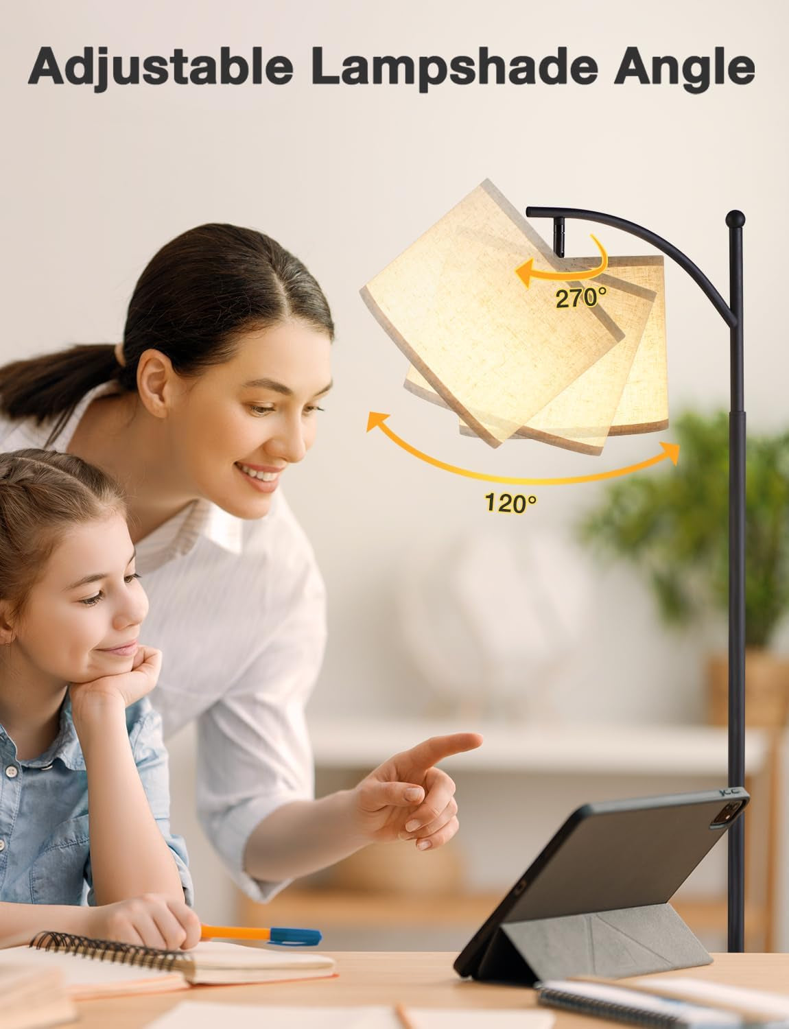 60-modern-floor-lamp-with-beige-shade-9w-led-bulb-3-color-temperatures-bulb-adjustable-linen-shade-standing-lamps-for-living-room-bedroom-office-classroom-dorm-black-pole