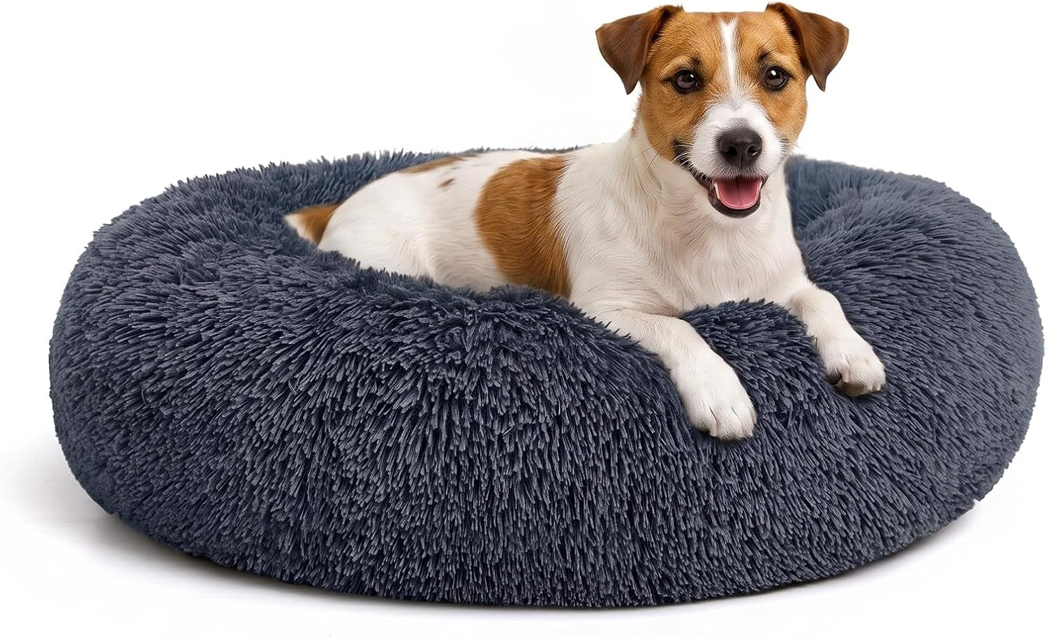 mixjoy-orthopedic-dog-bed-comfortable-donut-cuddler-round-pet-beds-ultra-soft-washable-dog-and-cat-cushion-20-23-30-23-brown