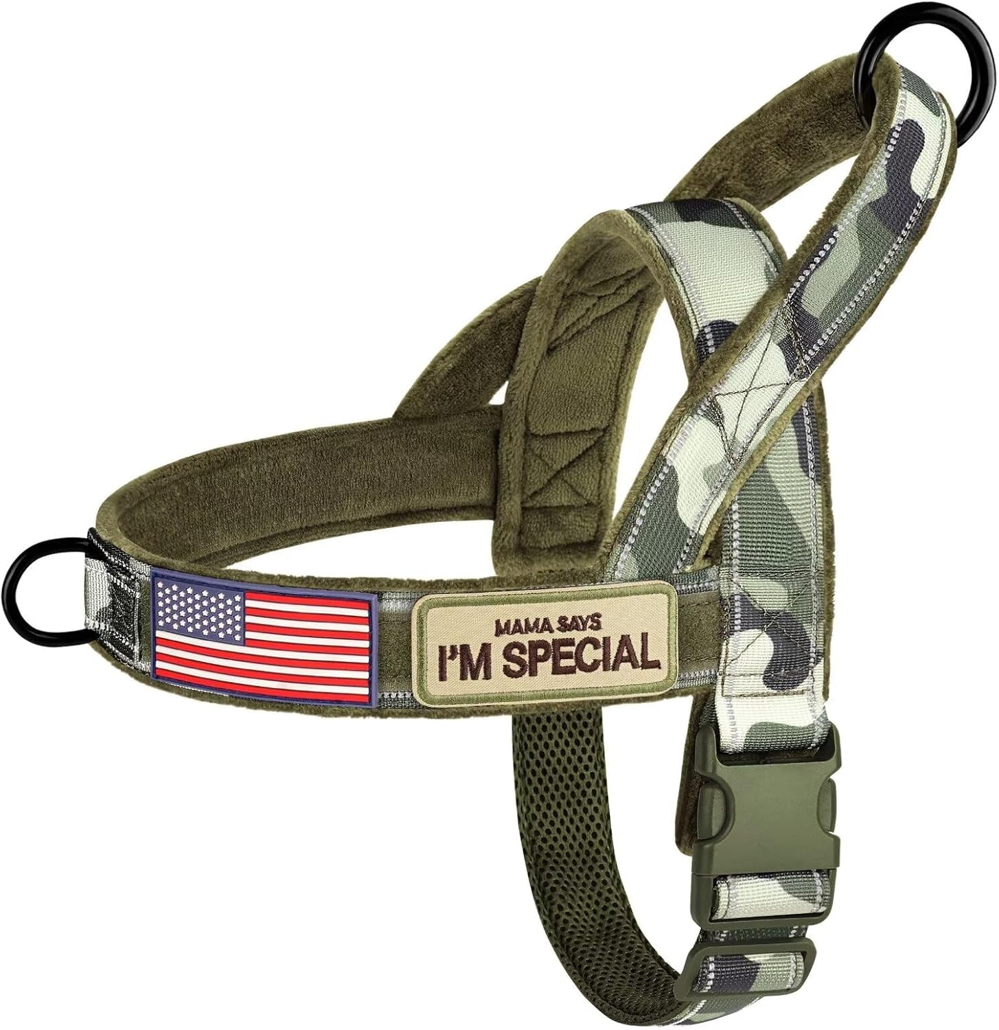 forestpaw-no-pull-dog-harness-with-large-handle-comfortable-l-brown-adjustable-fits-chest-26-31-50-80-lbs-slip-on-quick-release-easy-control-soft-padded-for-medium-large-dogs-walking-training
