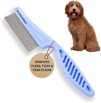 Tick & Flea Comb for Dogs, Fine Tooth Dog Face Brush for Tear Stains 2 PACK | Fine Tooth Metal Flea Comb for Dogs, Removes Lice, Ticks & Fleas around Eyes, Face & Body, for Poodles, Doodles, Cats, Pets8