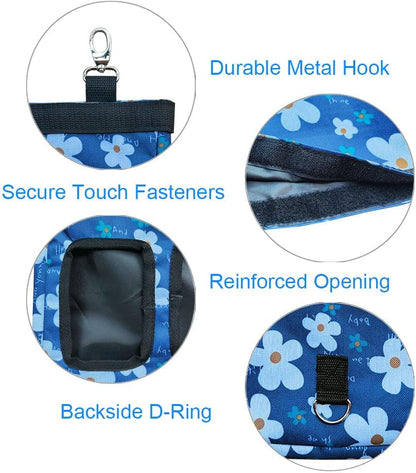 RIOUSSI Guinea Pig Hay Feeder, Hanging Rabbit Hay Feeder Bag. Blueflower | Upgraded Double Layer Fabric | Bite Resistant | Cleaner Hay & Less Mess | Small Animal Hay Holder for Bunnies & Chinchillas2