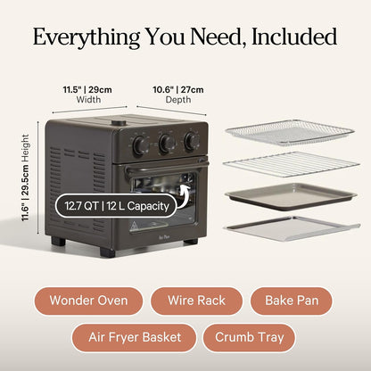 Our Place Wonder Oven, 6-In-1 Air Fryer & Toaster Oven, 2-Rack, 13 Qt | Non-Toxic Air Fryer Toaster Oven Combo; Basket, Wire Rack, Bake Pan, Crumb Tray; Toast, Roast, Bake, Broil, Reheat, Steam7