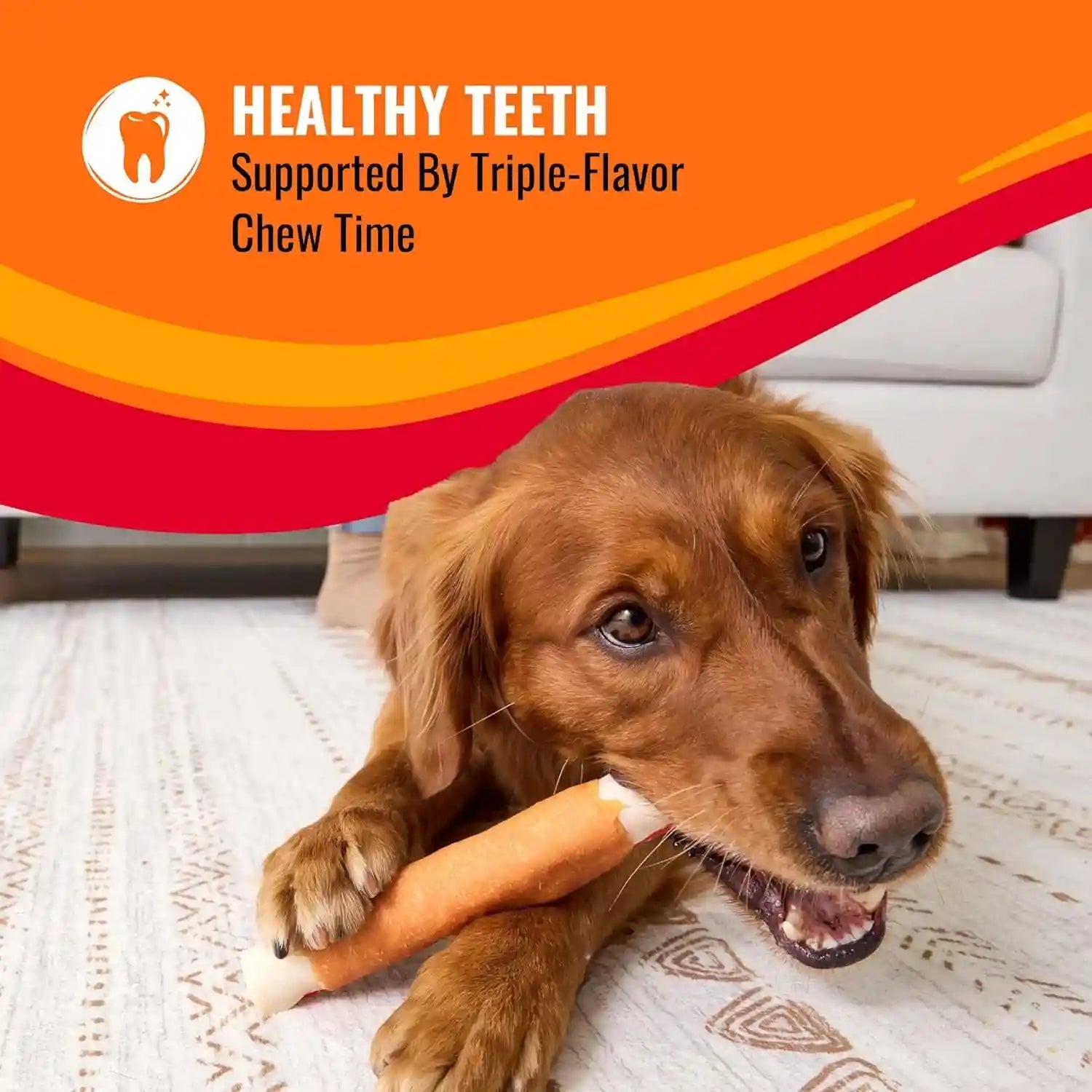 good-n-fun-triple-flavor-ribs-chews-for-all-dogs-treat-your-dog-to-long-lasting-chews-made-with-beef-hide-chicken-and-pork-hide-12-oz