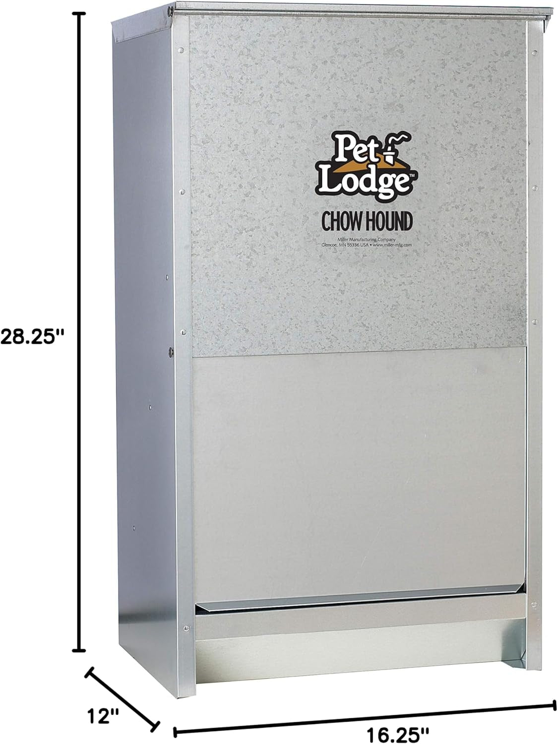 pet-lodge®-automatic-dog-feeder-chow-hound-outdoor-pet-feeder-for-large-dogs-tough-galvanized-steel-made-in-usa-50-pound-large-refillable-home-feeding-containers-and-storage-dispensers-for-dogs-silver