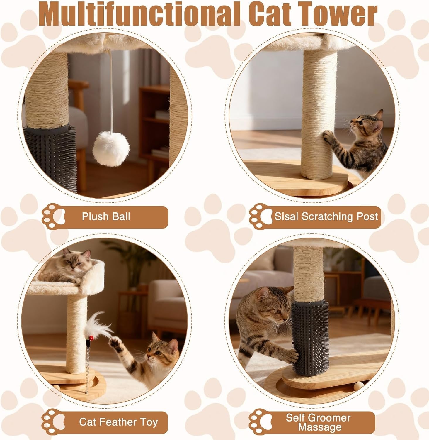 small-wooden-cat-tree-for-kittens-and-small-cats-6-in-1-cat-tower-for-indoor-cats-with-bed-sisal-scratching-post-self-grooming-brush-ball-track-plush-ball-and-feather-toy-16-5-h