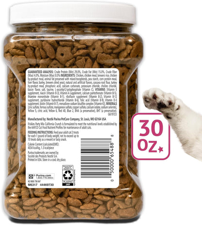 Purina Friskies Party Mix California Crunch with Chicken and Flavors of Turkey and Bacon Cat Treats - 30 Oz Canister11