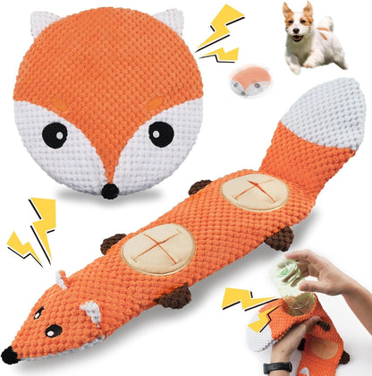 XIUGOAL Dog Toys for Aggressive Chewers, 2 Pack No Stuffing Dog Toys for Boredom and Teething, Squeaky Chew Toy for Small, Medium Breed to Keep Them Busy10