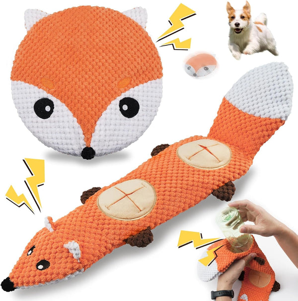 XIUGOAL Dog Toys for Aggressive Chewers, 2 Pack No Stuffing Dog Toys for Boredom and Teething, Squeaky Chew Toy for Small, Medium Breed to Keep Them Busy10