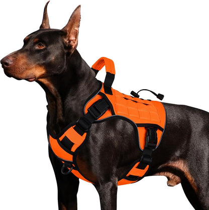 WINGOIN Tactical Dog Harness for Large Dogs, Heavy Duty No Pull Dog Harness with Handle, Adjustable Reflective Military K9 German Shepherd Big Size Dog Vest for Walking, Training, Hunting, Green (L) | with Handle,Adjustable Reflective,Green Military K9 Style,Big Size Dog Vest,For German Shepherd,For Walking Training Hunting35
