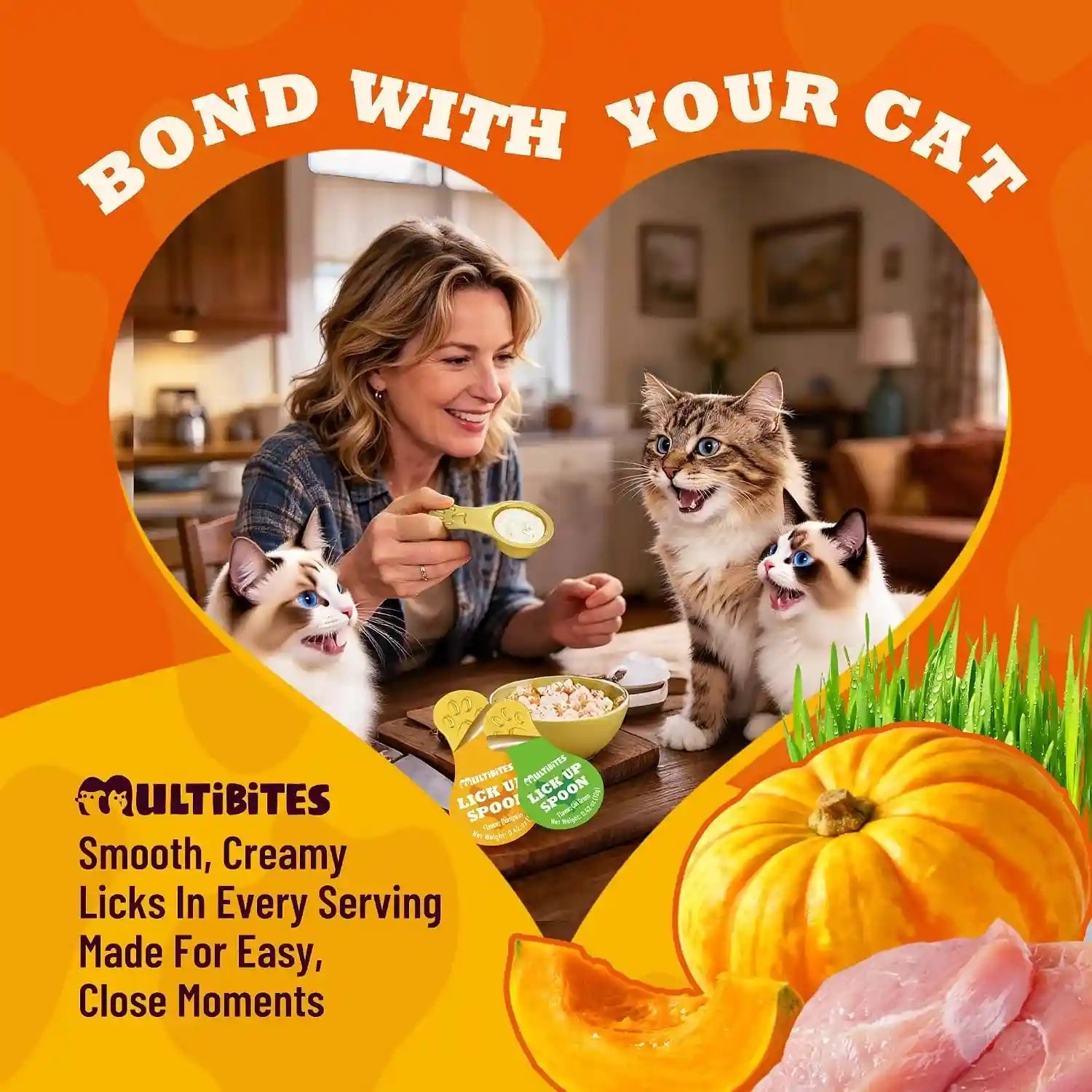 lickable-cat-treats-with-lick-up-spoons-healthy-wet-cat-snacks-for-digestive-support-grain-free-kitten-treats-with-taurine-vitamins-cat-grass-pumpkin-variety-pack-32-spoons