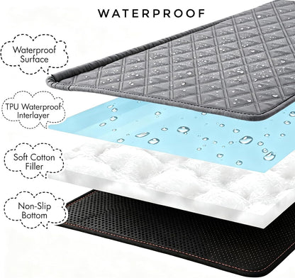 Cooling Dog Couch Bed Mat with Neck and Head Support, Waterproof Washable Pet Sofa Cover for Small Medium Dogs and All Cats, Non-Slip Furniture Protector3