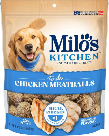 Milo’S Kitchen Chicken Meatballs Dog Treats, 18 Oz. Bag1