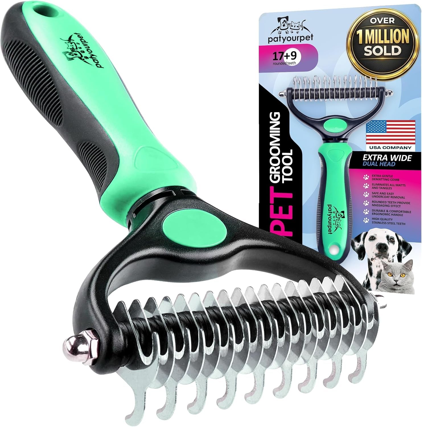 pat-your-pet-deshedding-dog-brush-for-shedding-cat-brushes-for-indoor-cats-double-sided-cat-brush-deshedding-grooming-tool-for-long-haired-and-short-haired-dogs-skin-friendly