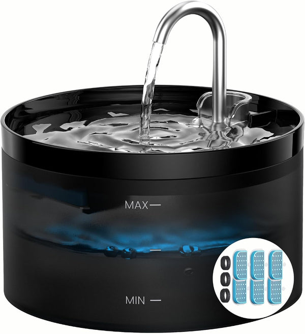 Cat Water Fountain: Dog Bowl Fountains - Automatic Pet Dispenser - Dogs Drinking Waterer Bowls Indoor - Auto Watering Dish Supplies - Easy Cleaning Animal Machine - Quiet 67Oz/2L Kitty Drink Fountain11