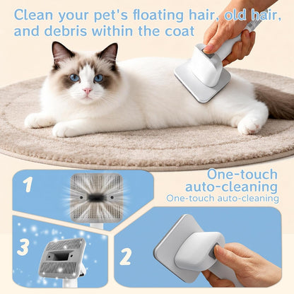 Dog Grooming Kit, Pet Grooming Vacuum with Pet Clipper Nail Grinder, Dog Hair Vacuum with 6 Pet Grooming Tools for Dogs Cats Shedding Grooming6