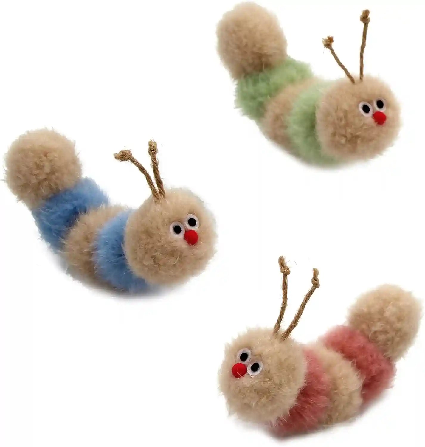 jumpaws-interactive-natural-catnip-kicker-with-rattle-and-ribbon-bite-resistant-for-all-ages-indoor-cat-soft-caterpillar-kicker-fluffy-kitten-toy