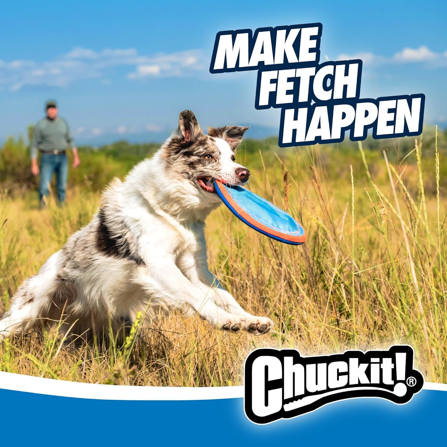 chuckit-paraflight-flying-disc-dog-toy-water-floating-flyer-durable-nylon-construction-with-soft-rubber-edges-for-medium-and-large-dogs-size-large-9-75-l-x-9-75-w-pack-of-1-durable-nylon-build-with-soft-rubber-edges-made-for-medium-and-larger-sized-breeds-lightweight-and-easy-to-throw-pack-of-1