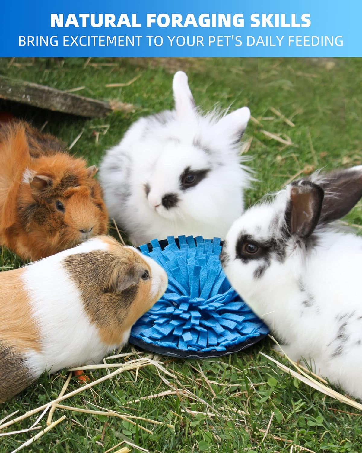 rabbit-foraging-mat-interactive-feed-game-for-boredom-small-pet-puzzle-toy-ovmkov-9-44-x-9-44-polar-fleece-snuffle-pad-bed-nosework-feeding-mat-for-bunny-hamster-guinea-pigs-ferrets-chinchillas