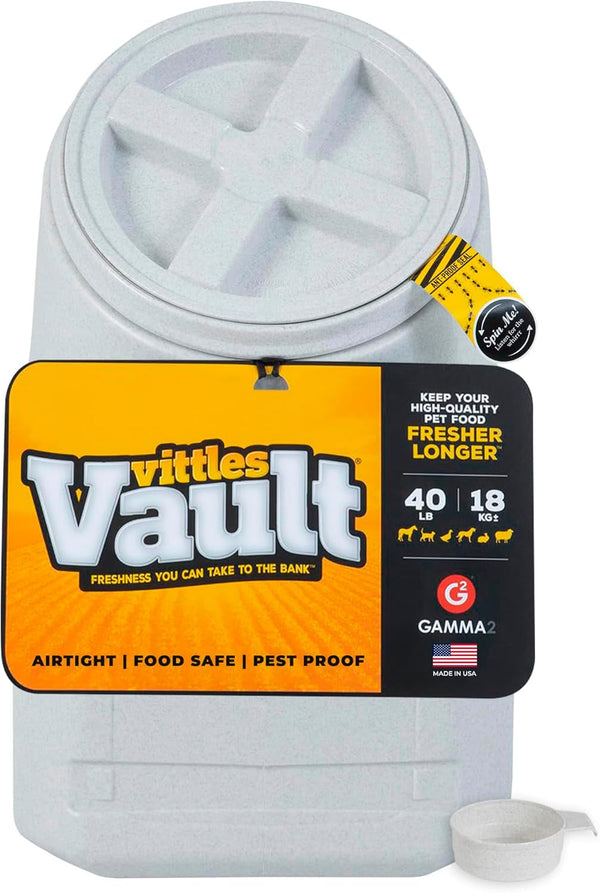 Gamma2 Vittles Vault Pet Food Storage Containers - Sealed Dog and Cat Food Storage Container, Fits up to 25Lbs, Made in the USA - [12"L X 13.75"H] | Made in USA, 12 Inch Long by 13.75 Inch Tall, Airtight Lid Keeps Kibble Fresh and Pests Out, a Durable Pantry Bin Design7