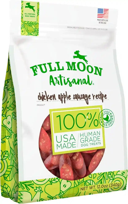 Full Moon® Chicken Apple Sausage Dog Treats 12 Oz | Human Grade, No Corn, No Wheat, No Soy, Glycerin Free, Made in the USA7